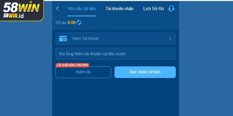 Hướng dẫn rút tiền 58WIN